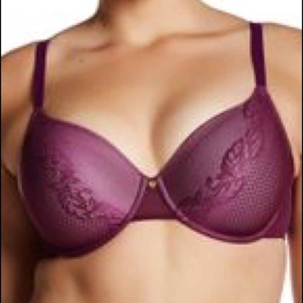 NEW 32G Natori padded bra with a lace design